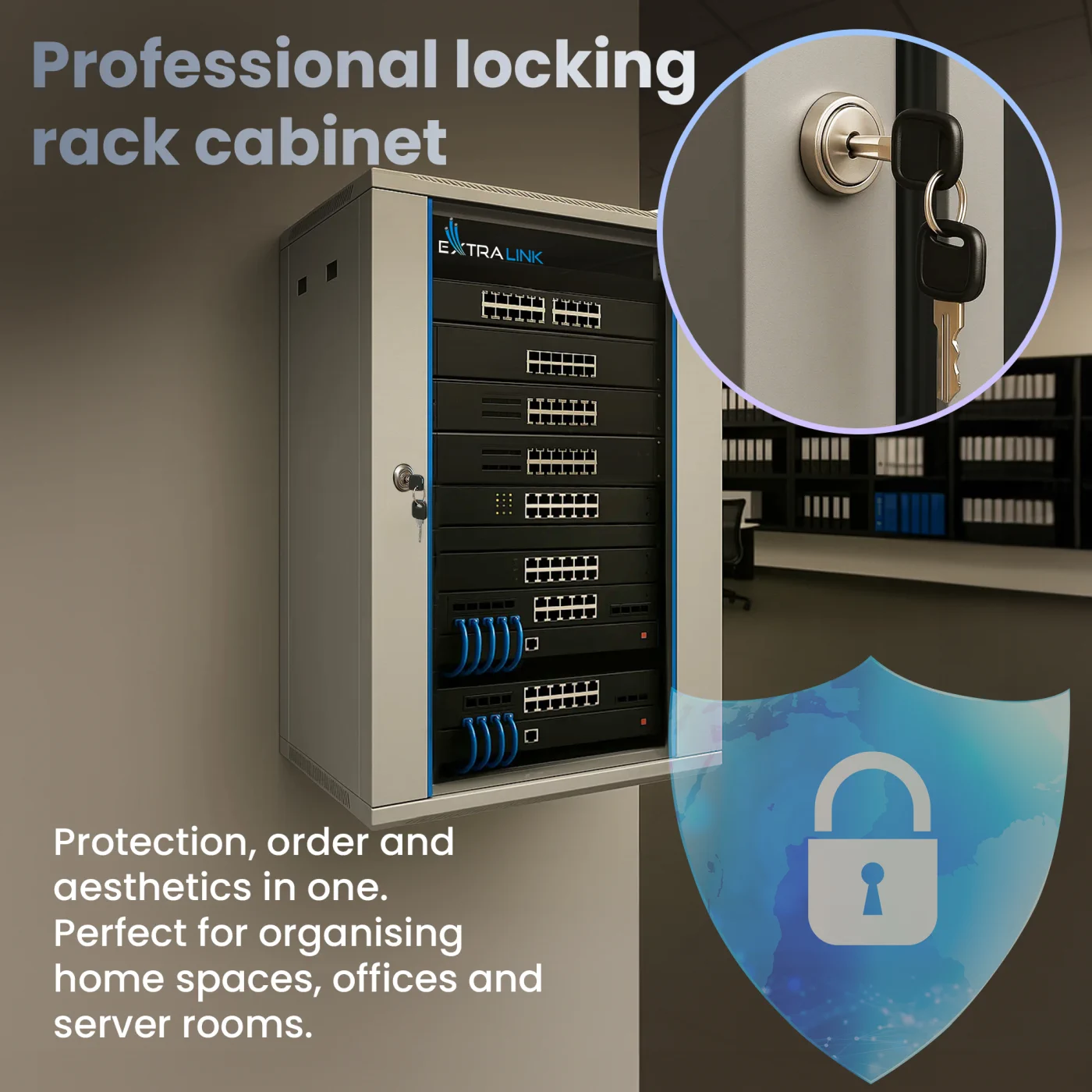 Extralink 15U 600x450 Gray | Rackmount cabinet | wall mounted, EXTRALINK EX.14336 5903148914336