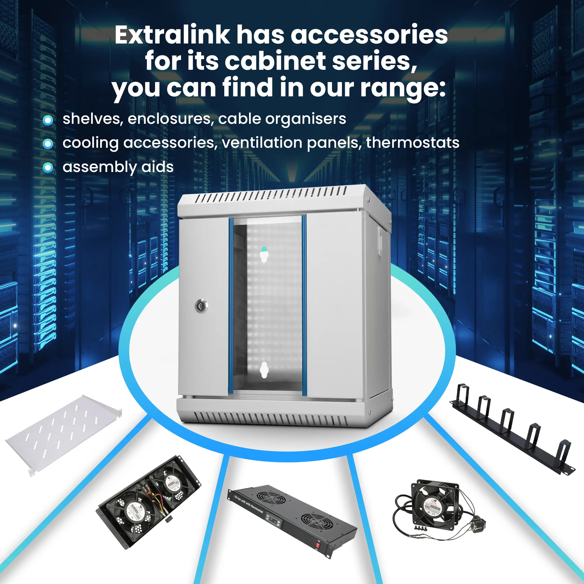 Extralink 6U 10" Gray | Rackmount cabinet | wall-mounted, EXTRALINK EX.14473 5903148914473