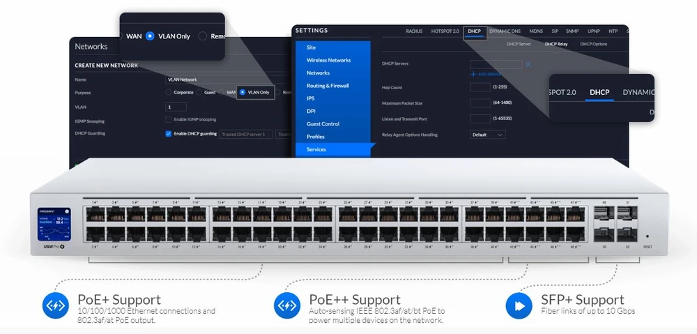 Ubiquiti USW-16-POE | Switch | UniFi, 16x RJ45 1000Mb/s, 8x PoE+, 2x SFP, UBIQUITI USW-16-POE-EU 0817882028547
