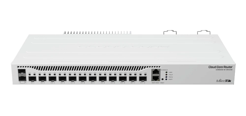 MikroTik CCR2004-1G-12S+2XS | Router | 12x SFP+, 2x SFP28, 1x RJ45 1000Mb/s, MIKROTIK CCR2004-1G-12S+2XS 4752224000019