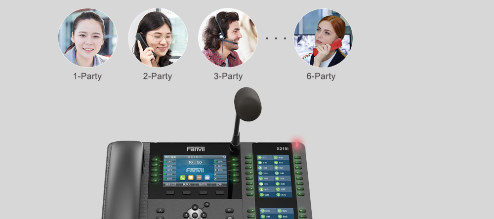 Fanvil X210i | VoIP Phone | IPV6, HD Audio, Bluetooth, RJ45 1000Mb/s PoE, 3x LCD screen, FANVIL X210I 6937295601664