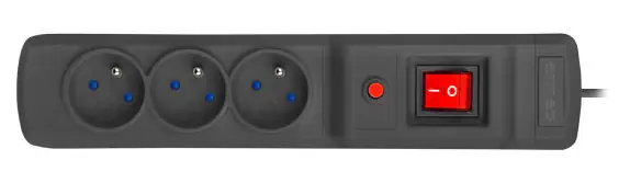 Armac Multi M3 | Power strip | anti-surge system, 3 sockets, 5m cable, black, ARMAC MULTI M3 5M BLACK 5904722193192