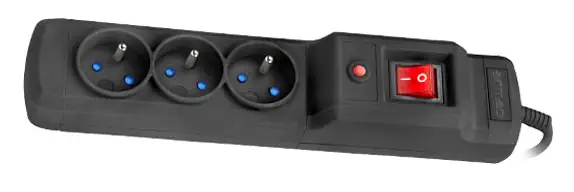 Armac Multi M3 | Power strip | anti-surge system, 3 sockets, 5m cable, black, ARMAC MULTI M3 5M BLACK 5904722193192