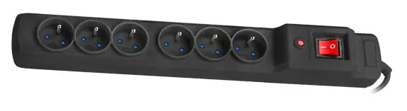 Armac Multi M6 | Power strip | anti-surge system, 6 sockets, 5m cable, black, ARMAC MULTI M6 5M BLACK 5904722193130