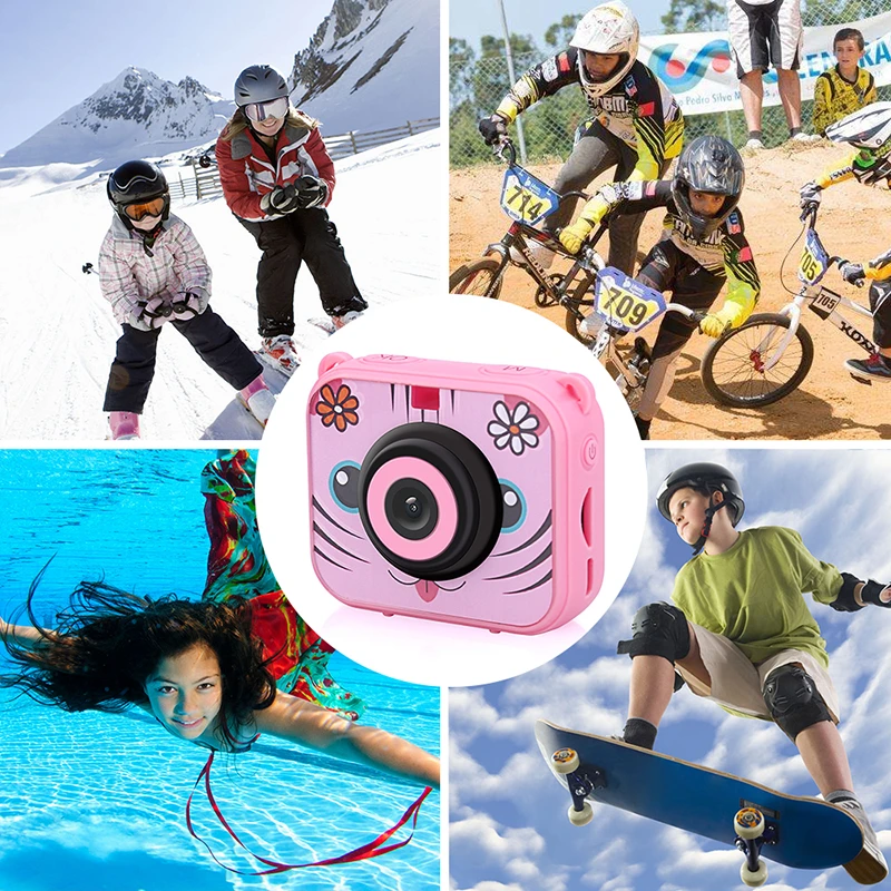 Extralink Kids Camera H18 Pink | Camera | 1080P 30fps, IP68, 2.0" screen, EXTRALINK EXTRALINK H18 PINK ACTION 5903148918754