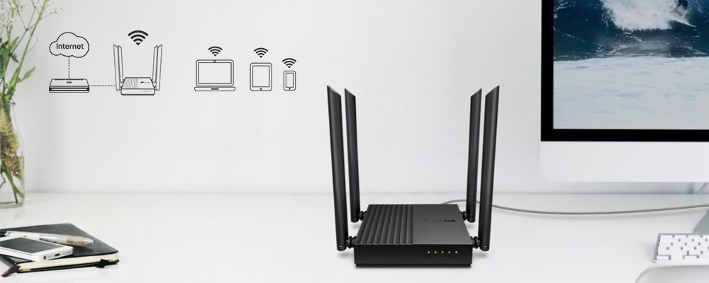 TP-LINK ARCHER C64 WAVE2 AC1200 WIRELESS DUAL BAND ROUTER, TP-LINK ARCHER C64 4897098683217