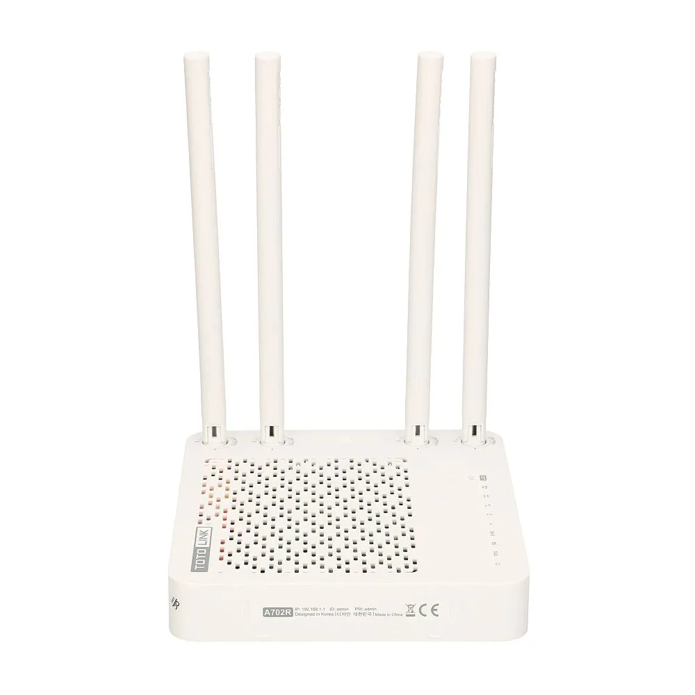 Totolink A702R V4 | Router WiFi | AC1200, Dual Band, MIMO, 5x RJ45 100Mb/s, TOTOLINK A702R-V4 6952887470008