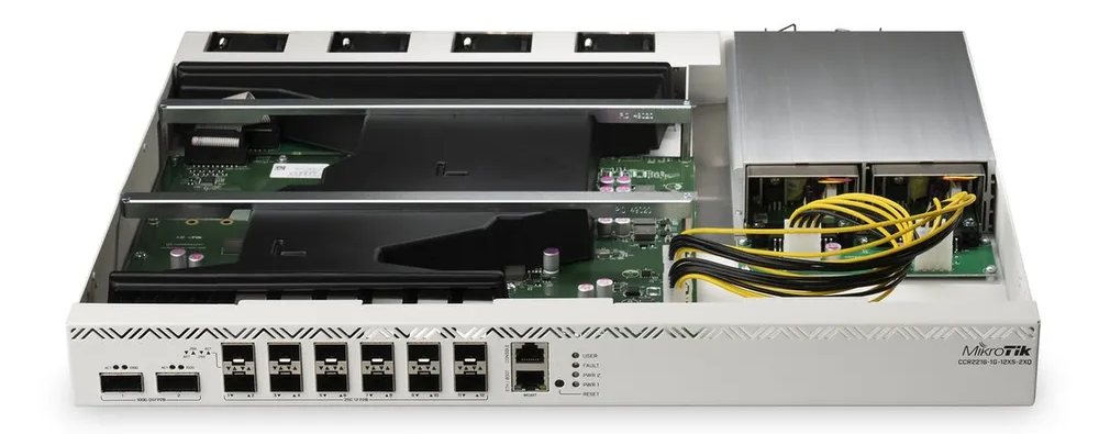 MikroTik CCR2216-1G-12XS-2XQ | Router | 12x SFP28, 2x QSFP28, 1x RJ45 1000Mb/s, 2x M.2 SATA, MIKROTIK CCR2216-1G-12XS-2XQ 4752224000026