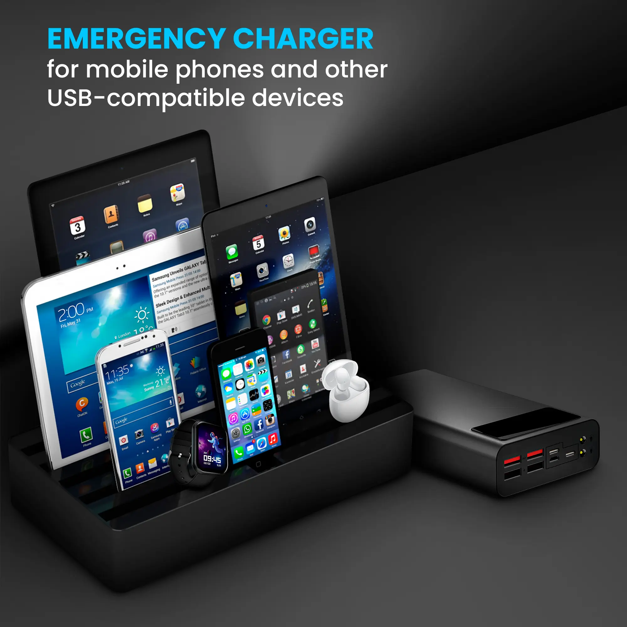 Extralink EPB-112 30000mAh Black | Powerbank | Power bank, USB-C, EXTRALINK EX.19584 5903148919584