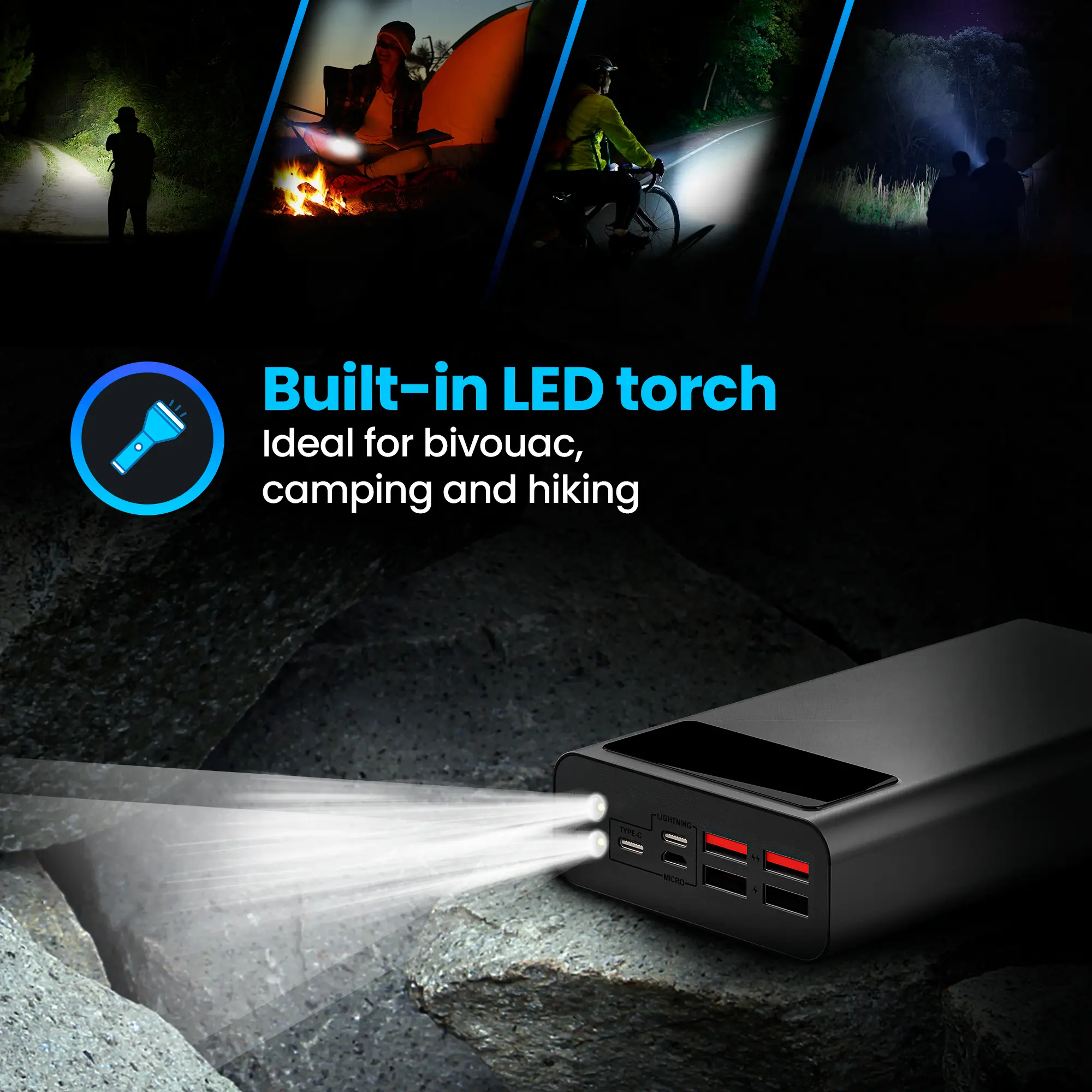 Extralink EPB-112 30000mAh Black | Powerbank | Power bank, USB-C, EXTRALINK EX.19584 5903148919584