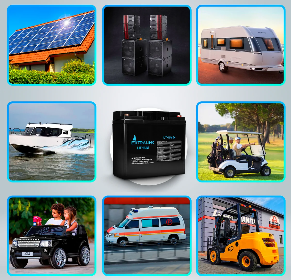 Extralink LiFePO4 24AH | Accumulator | 12.8V, BMS, EXTRALINK EX.30424 5905090330424