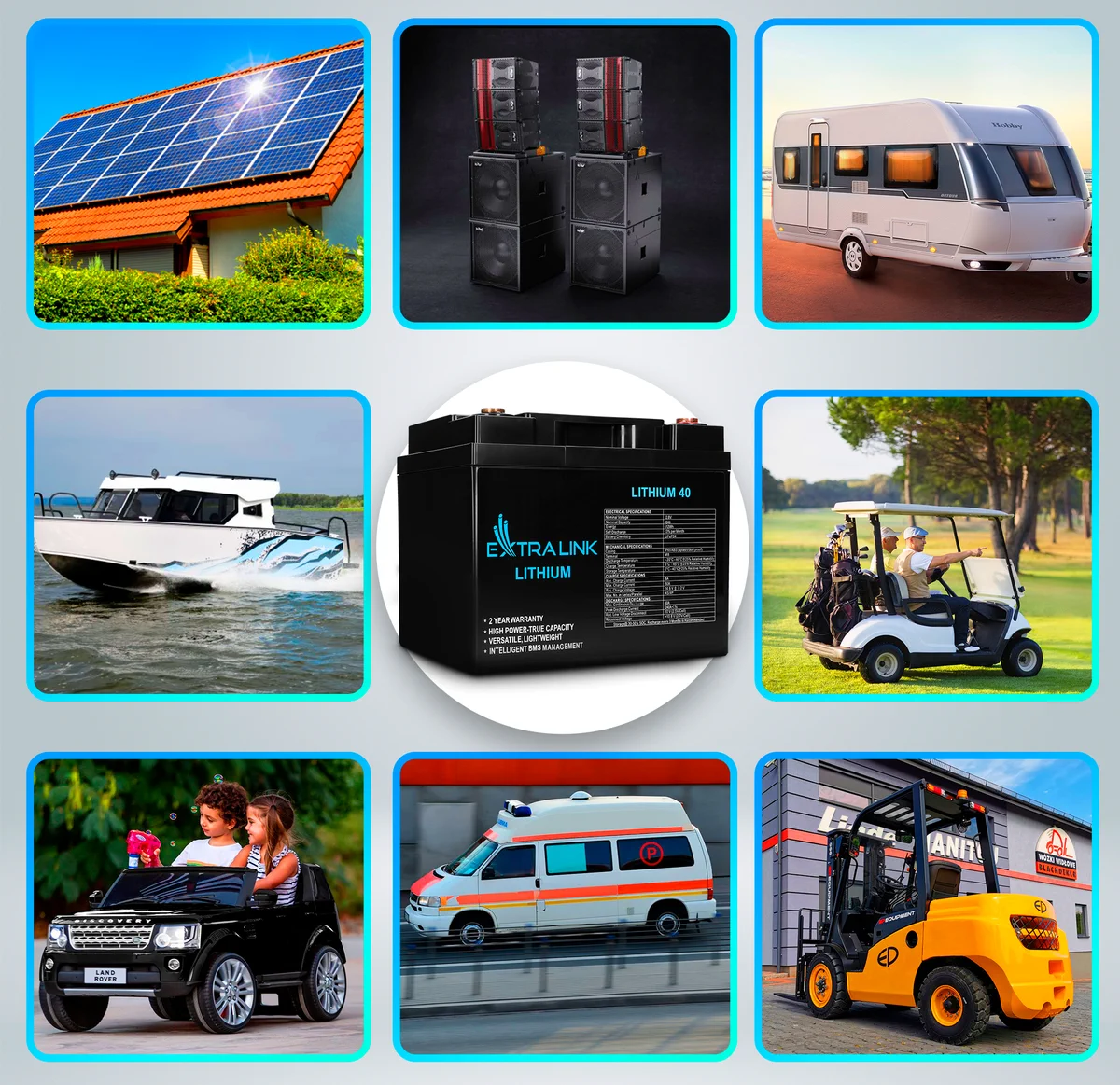 Extralink LiFePO4 40AH | Accumulator | 12.8V, BMS, EXTRALINK EX.30431 5905090330431