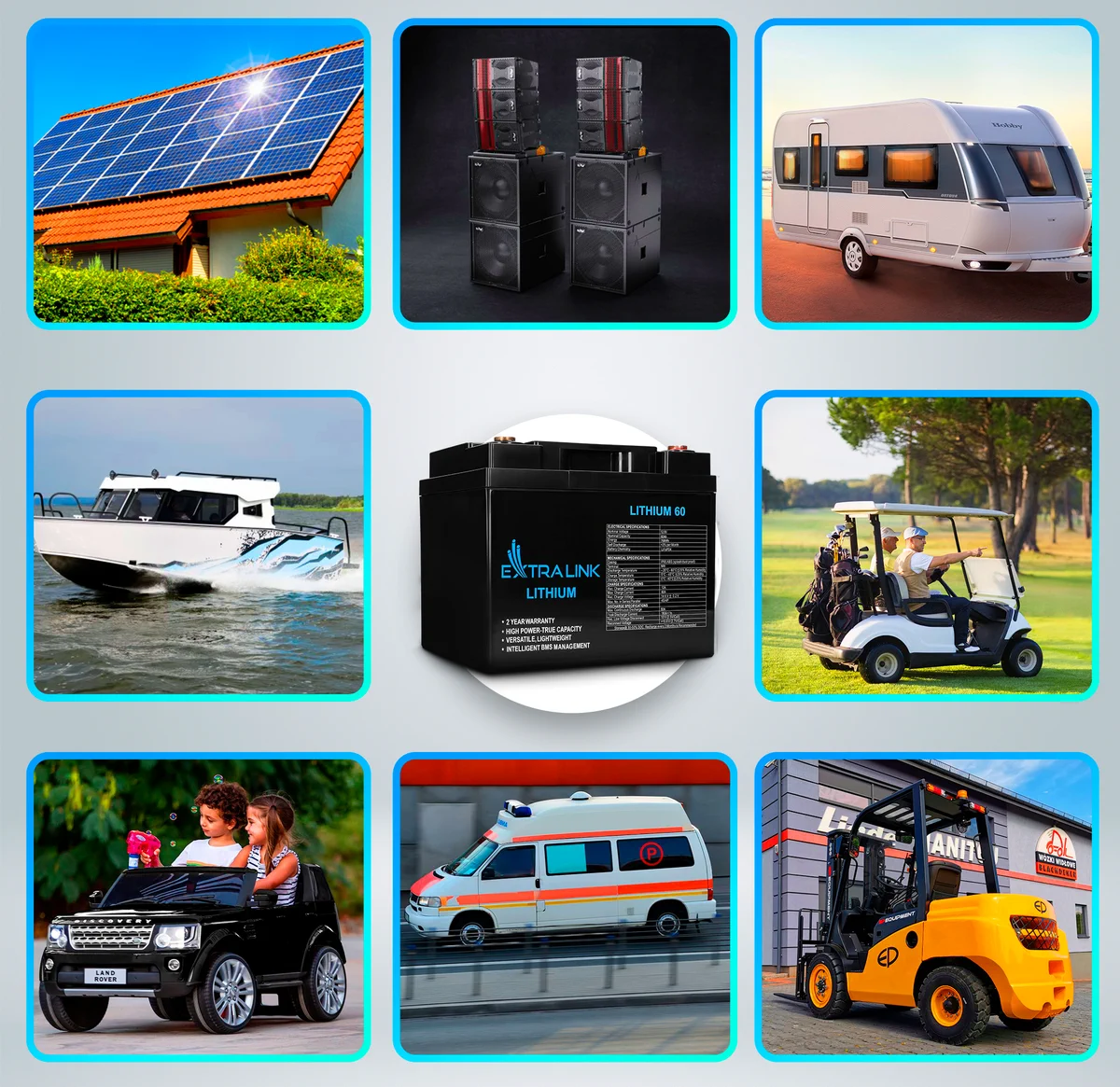 Extralink LiFePO4 60AH | Accumulator | 12.8V, BMS, EXTRALINK EX.30448 5905090330448