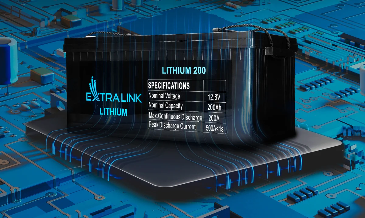 Extralink LiFePO4 200AH | Accumulator | 12.8V, BMS, EXTRALINK EX.30479 5905090330479