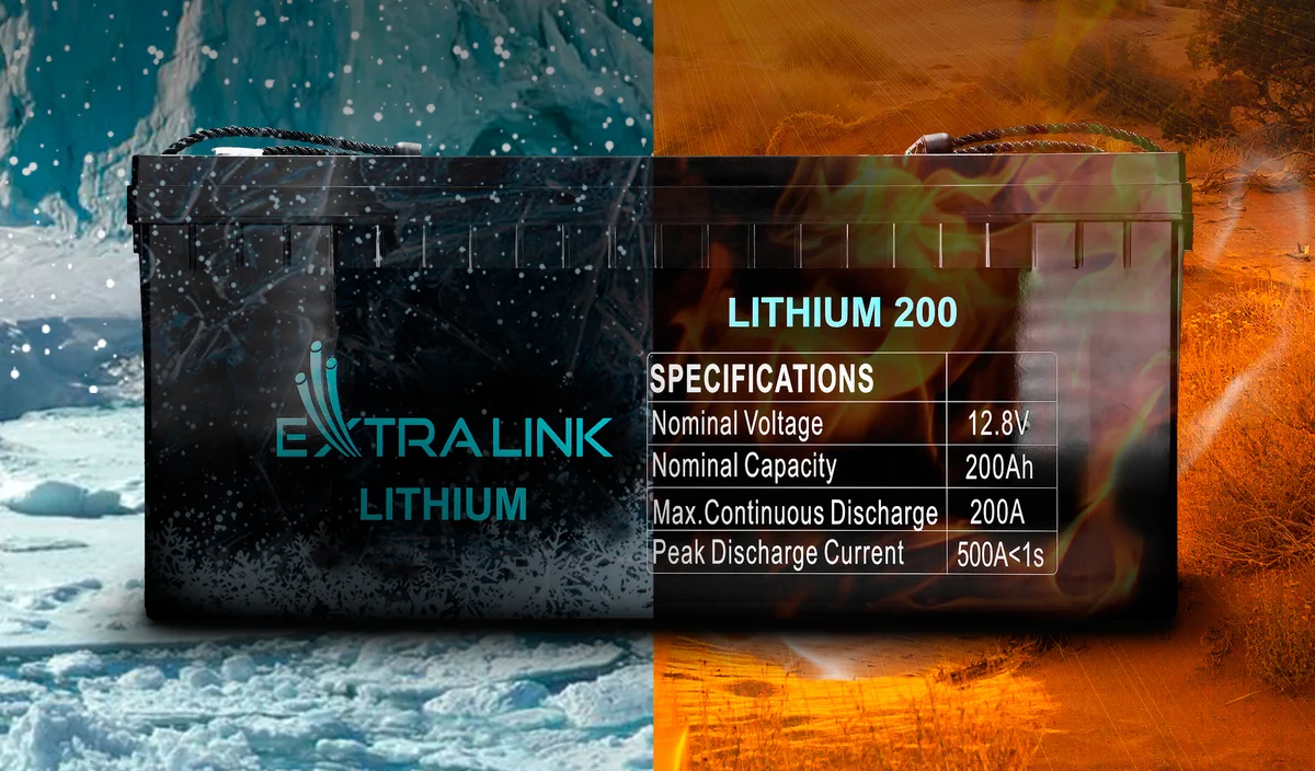 Extralink LiFePO4 200AH | Accumulator | 12.8V, BMS, EXTRALINK EX.30479 5905090330479