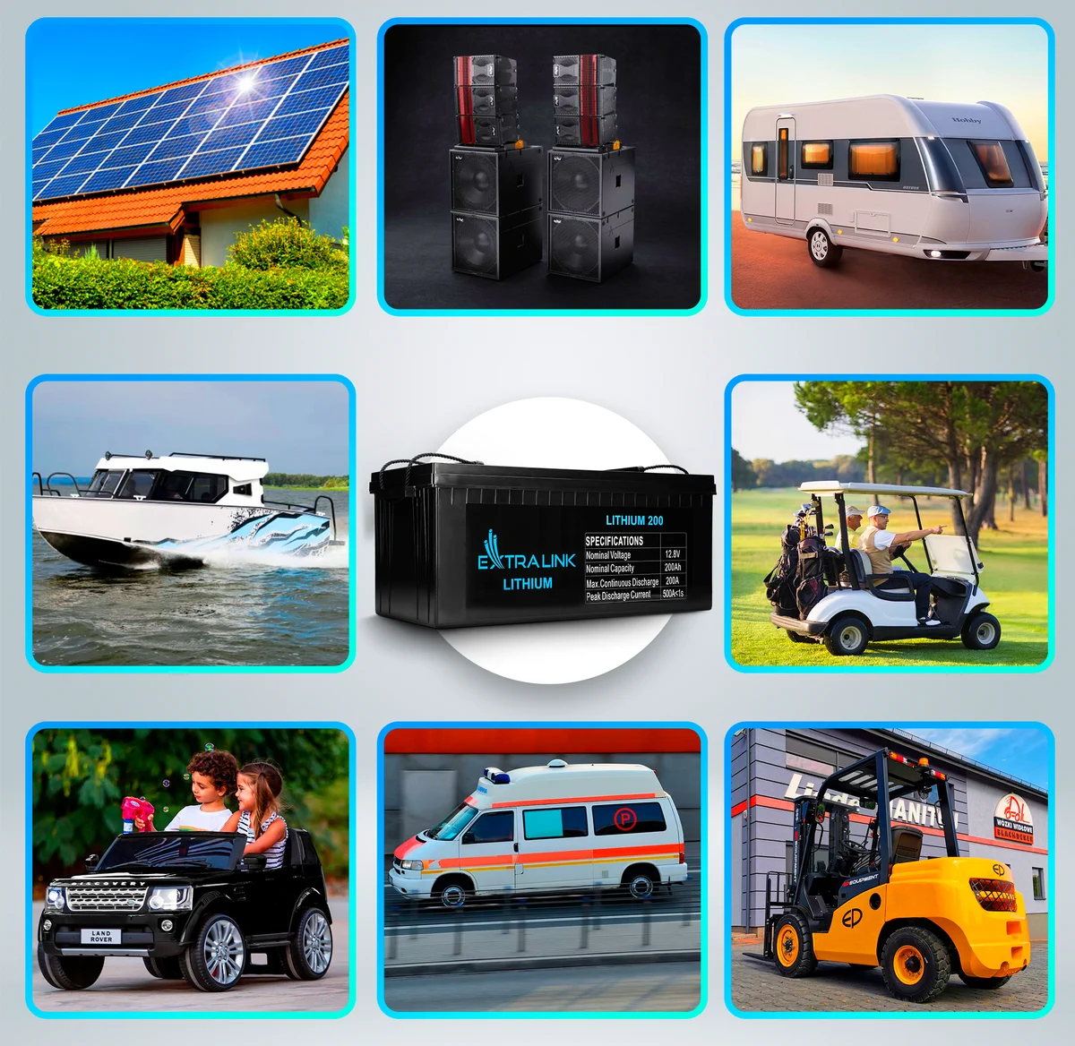 Extralink LiFePO4 200AH | Accumulator | 12.8V, BMS, EXTRALINK EX.30479 5905090330479
