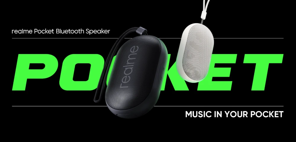 Realme Pocket Bluetooth Speaker Desert Grey | Portable speaker | Bluetooth 5.0, IPX5, USB-C, REALME REALME SPEAKER DESERT GREY 6941399040274