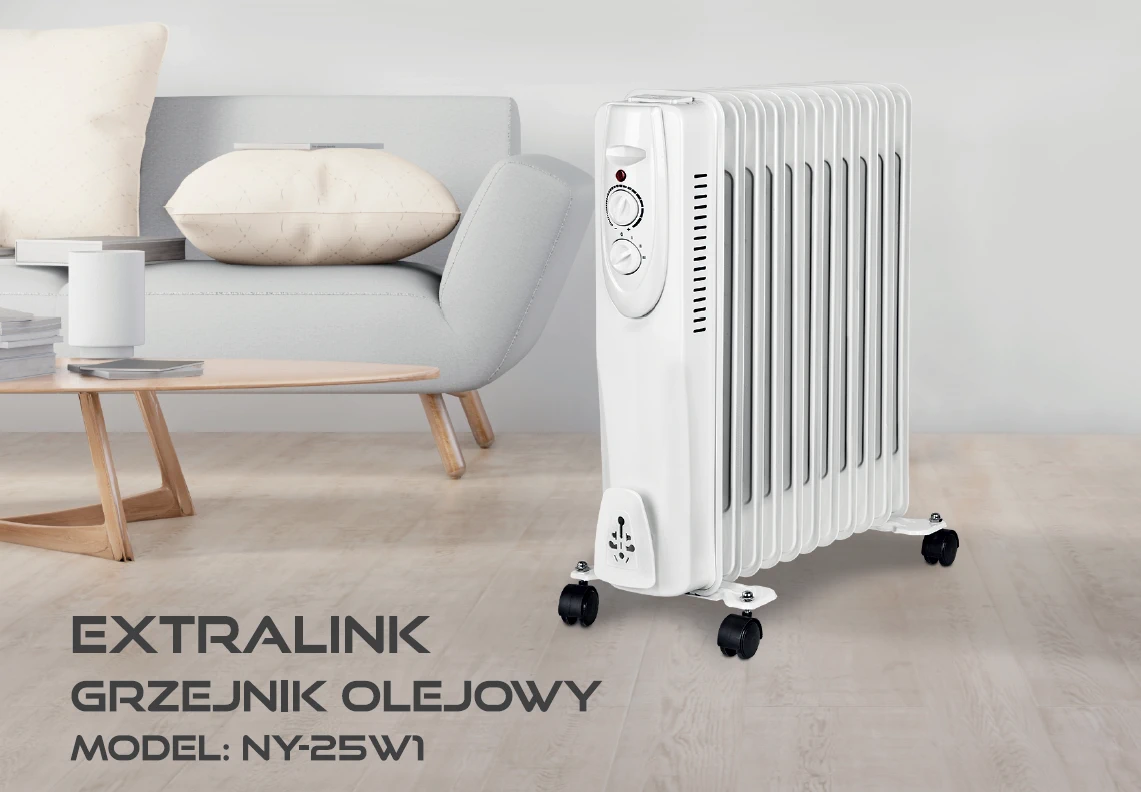 Extralink NY-25W1 | Oil filled radiator | 2500W, 11 fins, EXTRALINK EX.30622 5905090330622