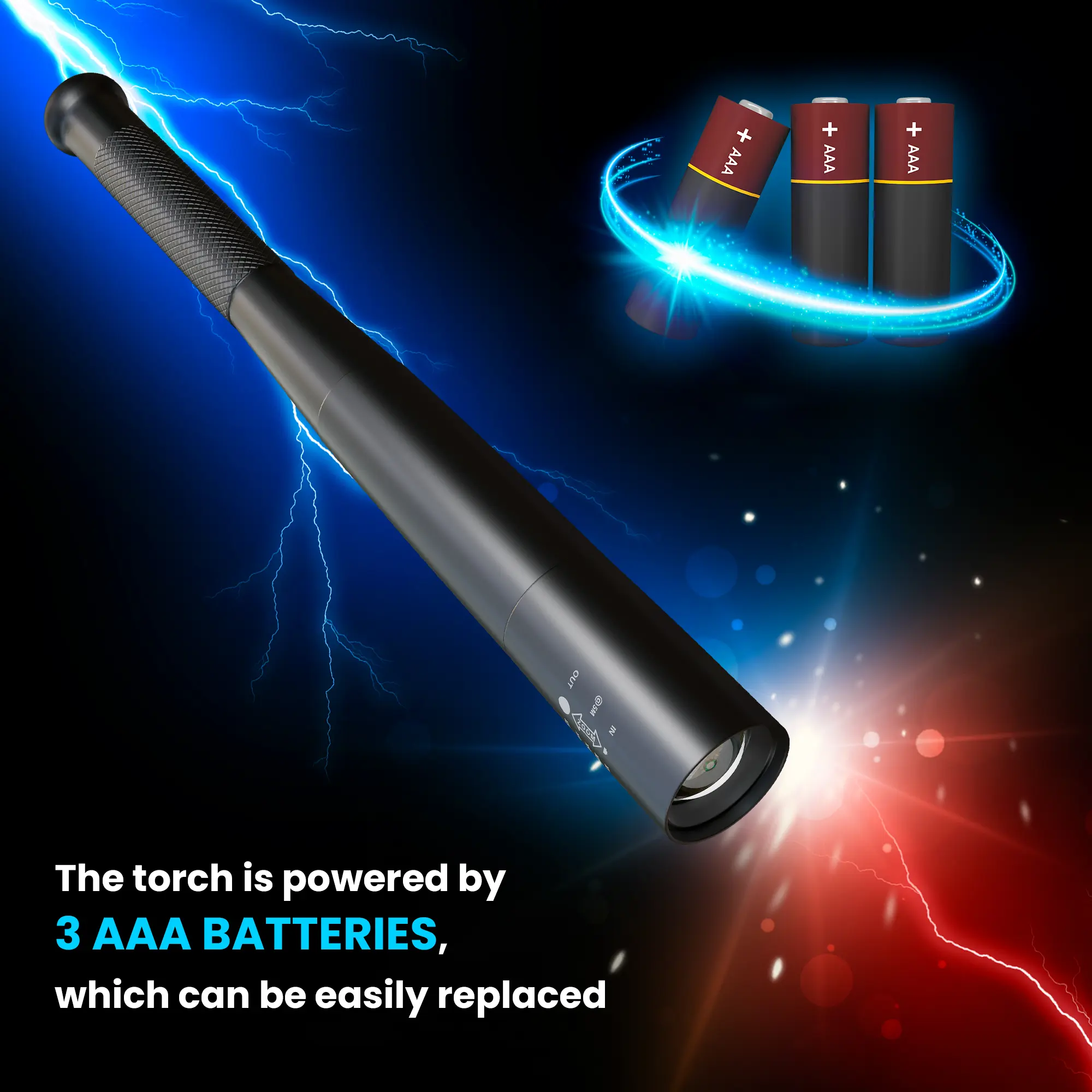 Extralink EFL-1101 Combat | Baseball Bat Flashlight | 10W, 300lm, EXTRALINK EX.30851 5905090330851