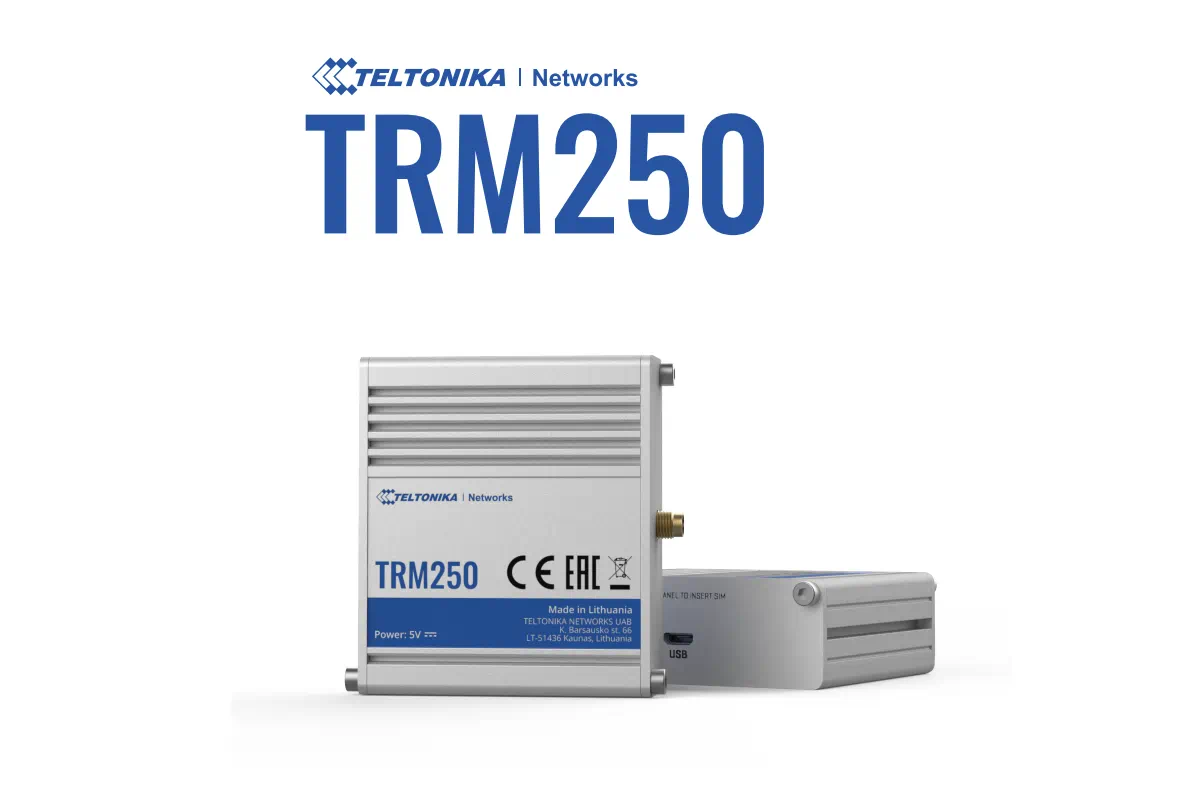 Teltonika TRM250 | Industrial cellular modem | 4G/LTE (Cat M1), NB-IoT, 3G, 2G, mini SIM, IP30, TELTONIKA TELTONIKA TRM250 4779027312781