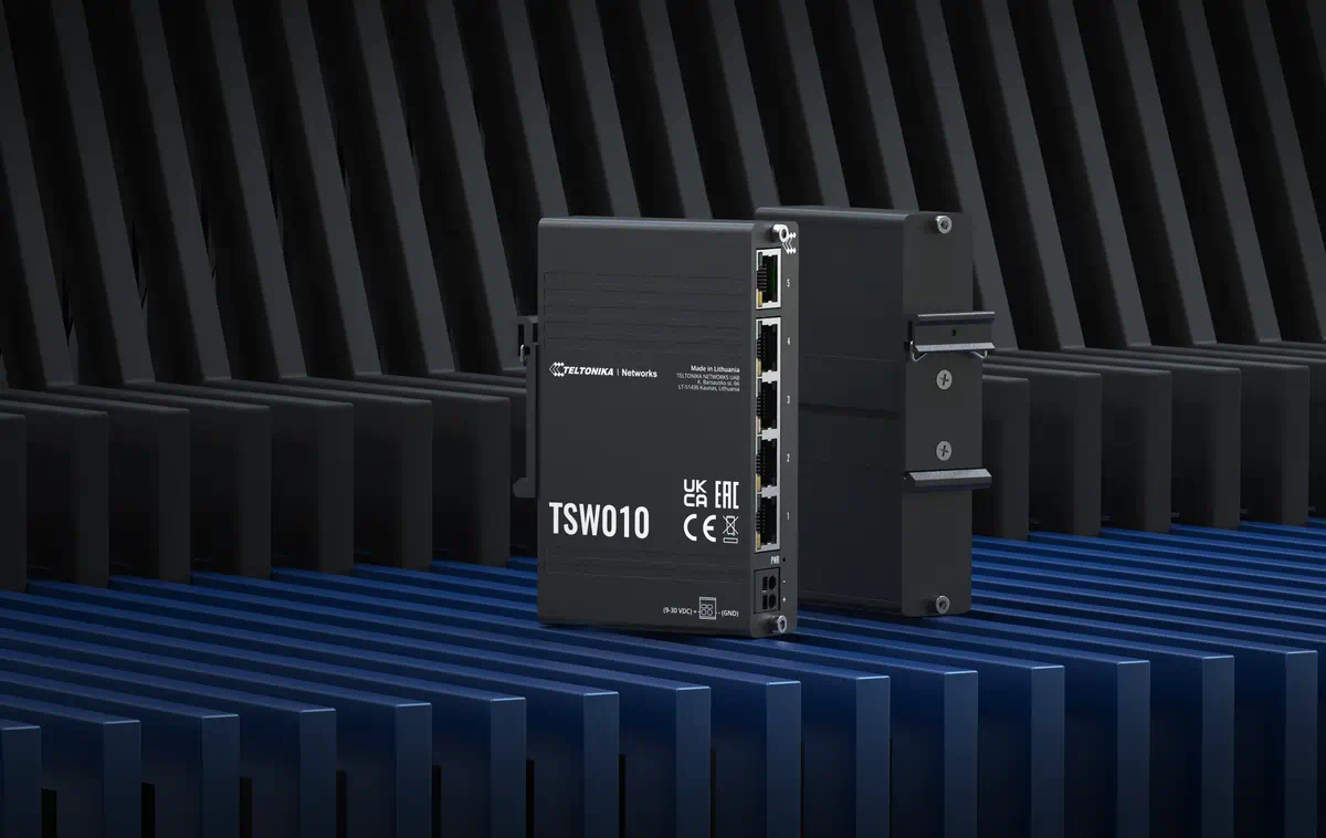 Teltonika TSW010 | Switch | 5x RJ45 100Mb/s, Passive PoE, IP30, DIN, TELTONIKA TELTONIKA TSW010 4779051840274