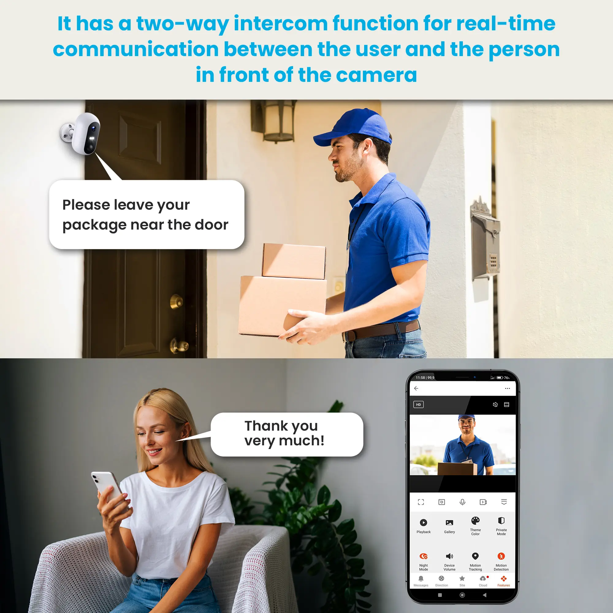 Extralink Smart Life SolarEye | Outdoor camera with solar panel | wireless, Full HD 1080p, Wi-Fi, 5200mAh battery, IP54, EXTRALINK EX.32985 5905090332985