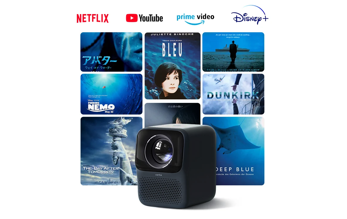 Wanbo T2 Max New Dark Blue | Projector | Full HD, 1080p, WiFi, 1x HDMI, 1x USB, WANBO WANBO T2 MAX NEW BLUE 6970885350351
