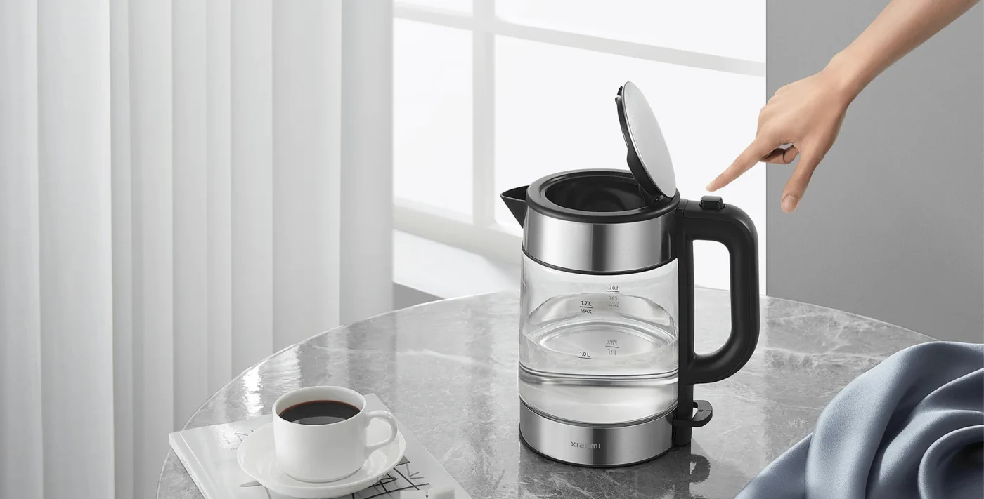 Xiaomi Electric Glass Kettle EU | Electric kettle | Glass, illuminated, 1.7L, 2200W, XIAOMI ELECTRIC GLASS KETTLE EU 6941812734339