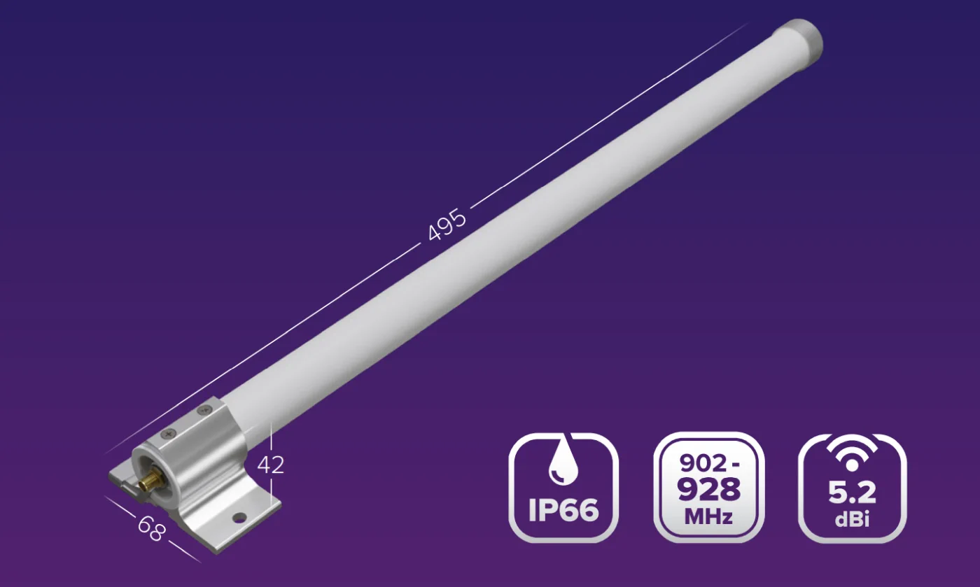 Mikrotik 915_Omni_antenna | Antenna | Omni antenna 6.5dBi 900-928MHz + SMA + mounting bracket, MIKROTIK 915_OMNI_ANTENNA