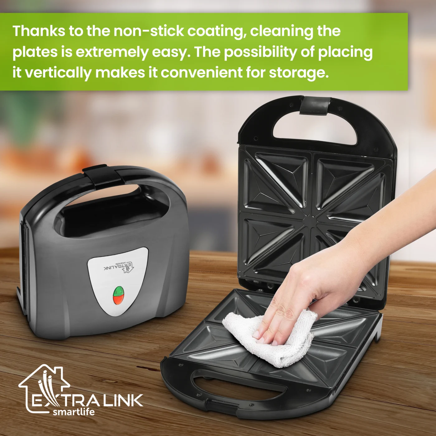 EXTRALINK SMART LIFE SANDWICH-MAKER XXL SJ-33, EXTRALINK EX.36662 5906168632020