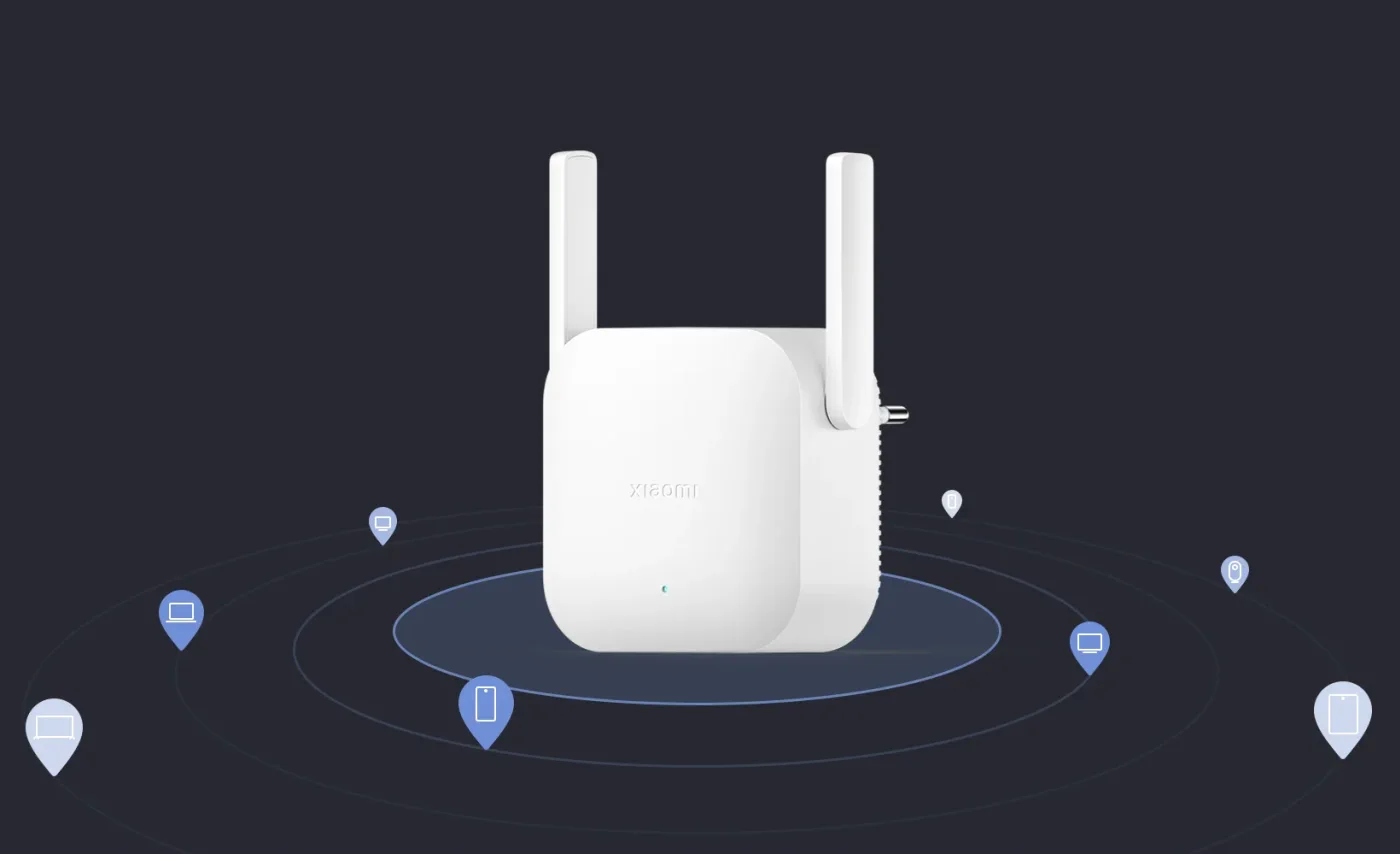 Xiaomi Wi-Fi Range Extender N300 | Wi-Fi Repeater | 2,4GHz, 300Mb/s, XIAOMI WIFI RANGE EXTENDER N300 6941948701441