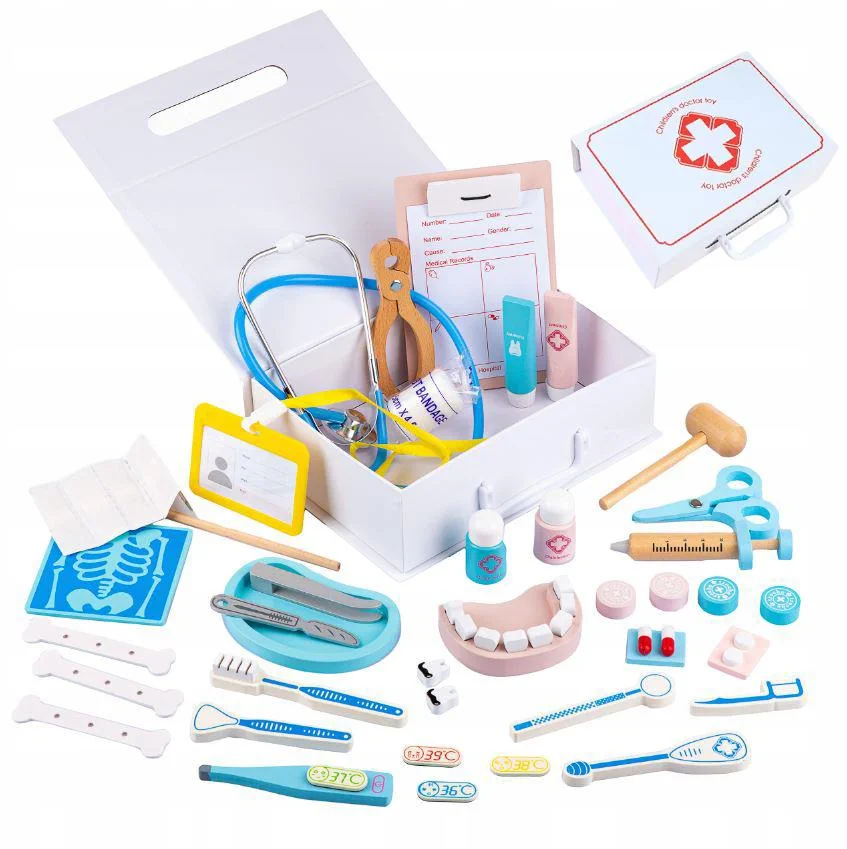 EXTRALINK TOYS ZESTAW MAŁEGO LEKARZA PIELĘGNIARKA WALIZKA 43 ELEMENTY, EXTRALINK EX.32945 5906168632945