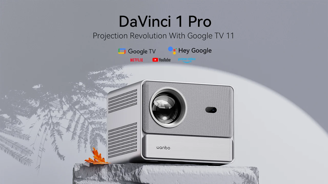 Wanbo DaVinci 1 Pro | Projector | 650ANSI, 1080p, Google TV 11, Auto focus, WiFi6, DRM L1, WANBO WANBO DAVINCI 1 PRO 6970885350504
