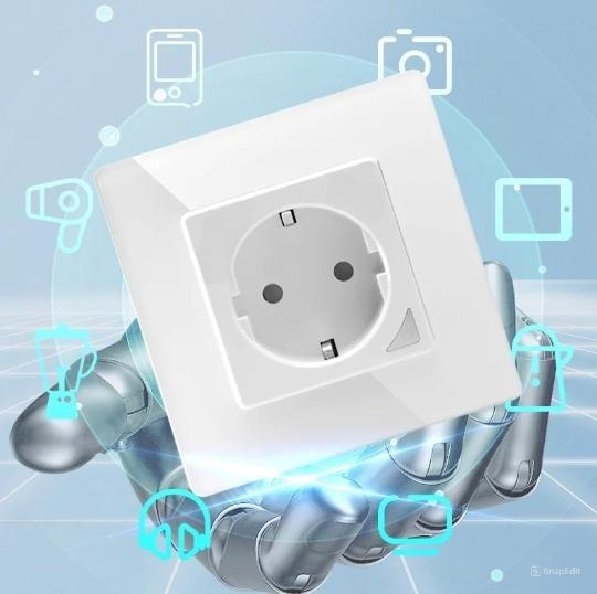 Extralink Smart Life Wall Socket Set Pro | Set: smart socket + frame | Color White, 230V, WiFi, EXTRALINK EX.35717 5906168635717