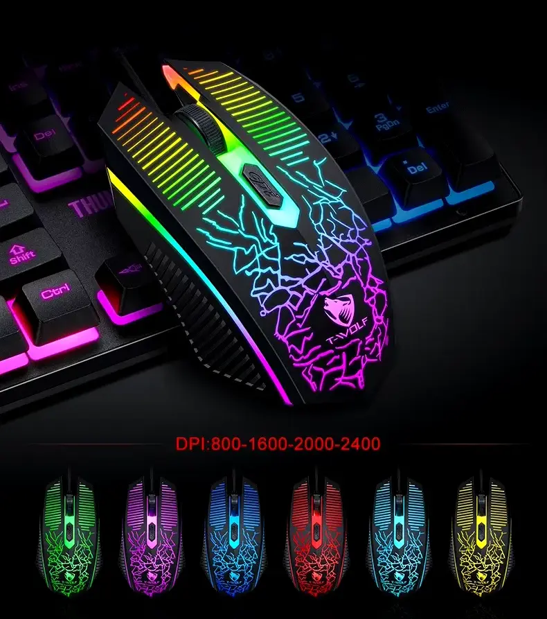 Extralink Gaming Set TF400 4in1 | Set of keyboard + mouse + pad + headphones | LED backlight, EXTRALINK EX.36110 5906168636110