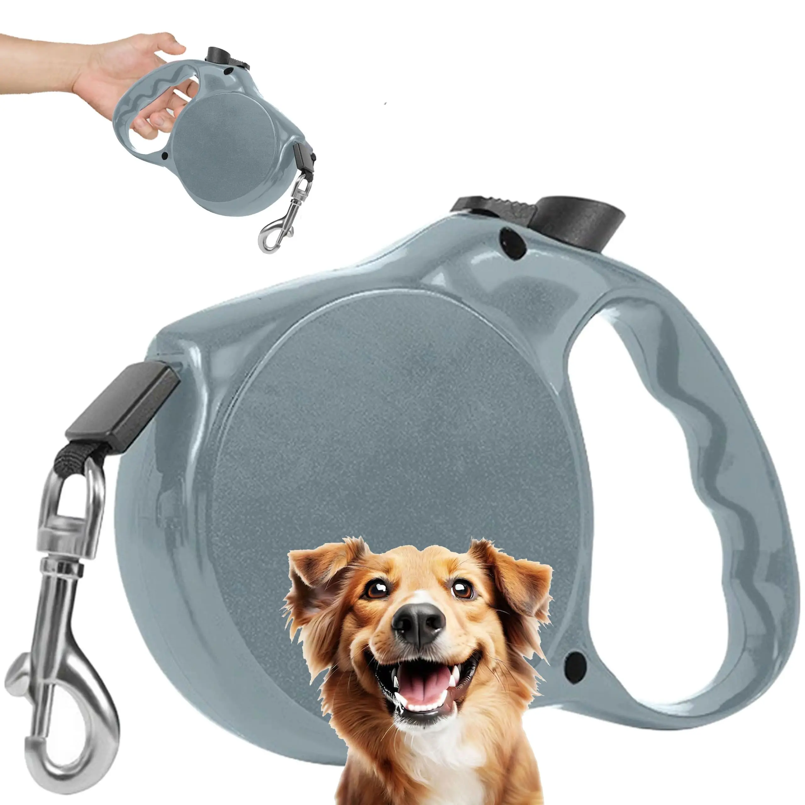 EXTRALINK PETS SMYCZ TAŚMA MOCNA LEKKA ZWIJANA DLA PSA KOTA DŁUGA BLOKADA AUTOMATYCZNA 5M PET-830, EXTRALINK EX.38305 5906168638305