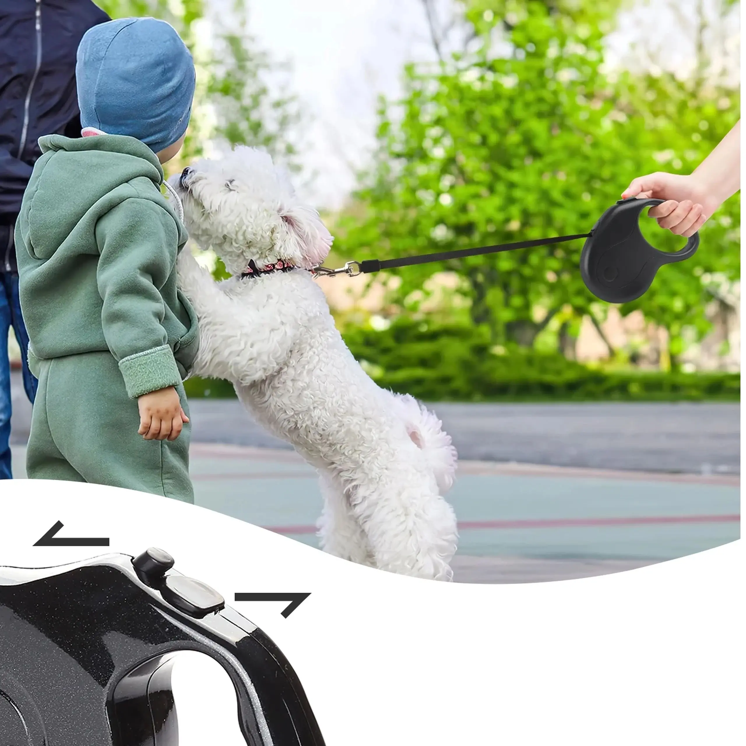 EXTRALINK PETS SMYCZ TAŚMA MOCNA LEKKA ZWIJANA DLA PSA KOTA DŁUGA BLOKADA AUTOMATYCZNA 5M PET-828, EXTRALINK EX.38282 5906168638282