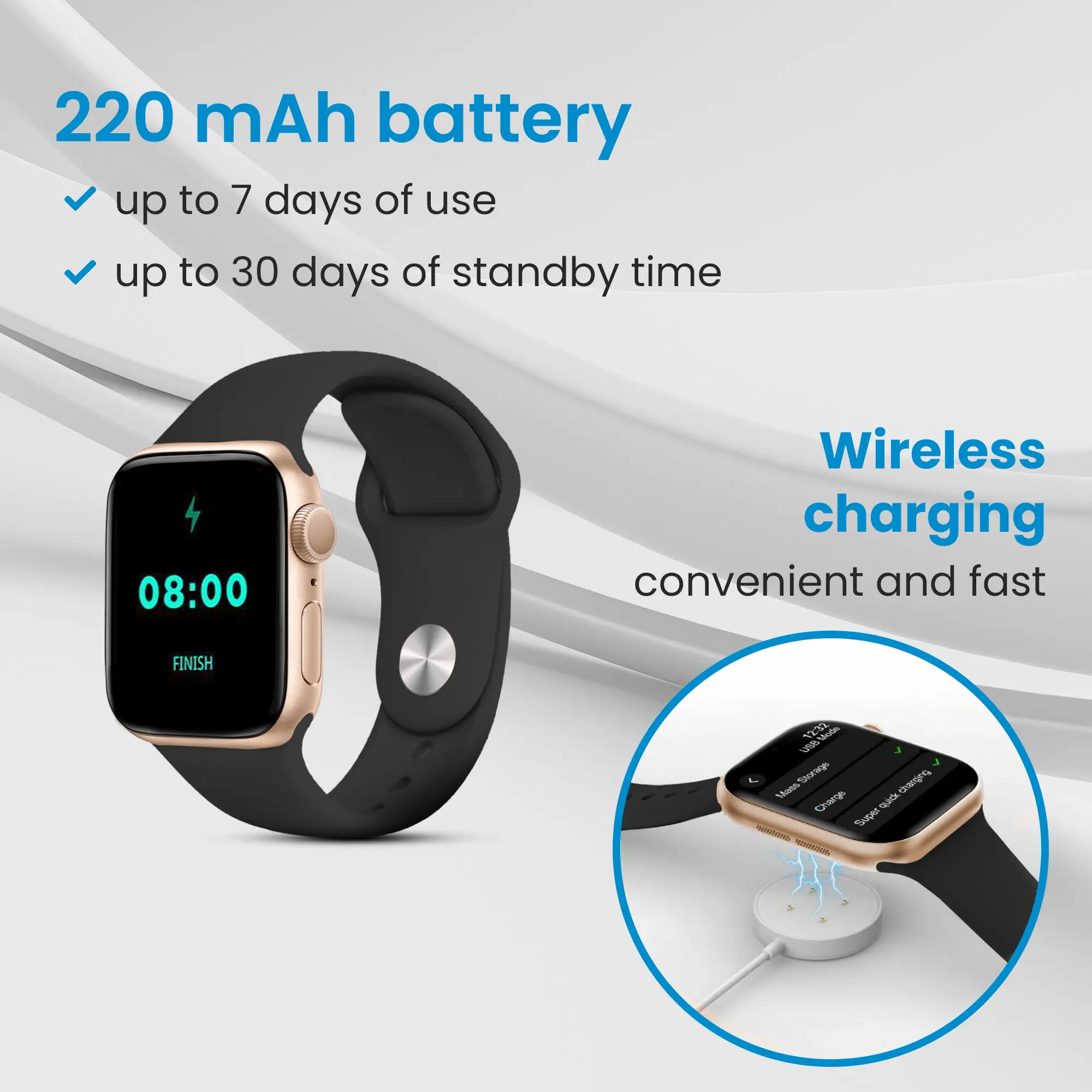 EXTRALINK LIFESTYLE SMARTWATCH F89 ZŁOTY + RÓŻOWA/CZARNA OPASKA, EXTRALINK F89 ZLOTY 5906168638718