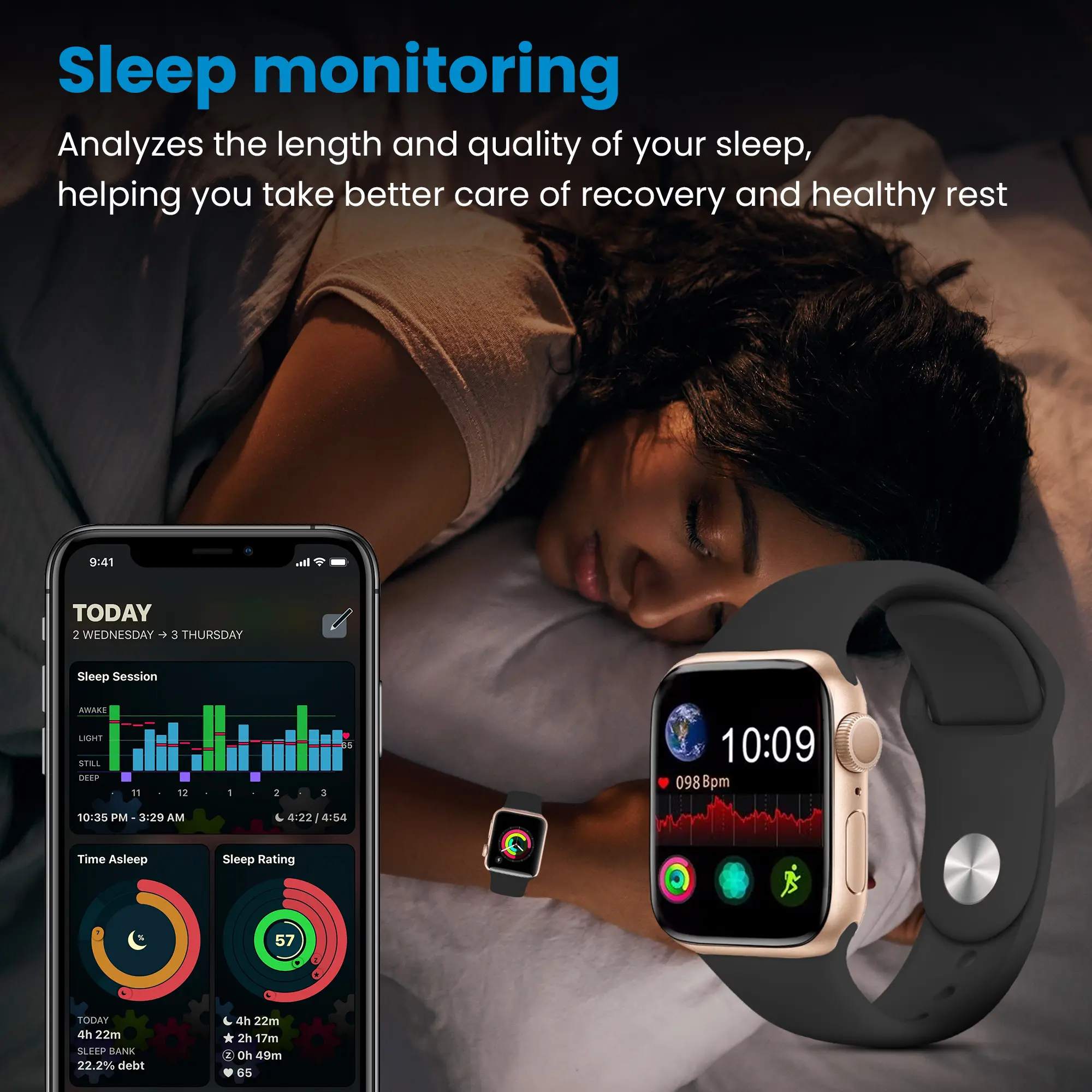 EXTRALINK LIFESTYLE SMARTWATCH F89 ZŁOTY + RÓŻOWA/CZARNA OPASKA, EXTRALINK F89 ZLOTY 5906168638718