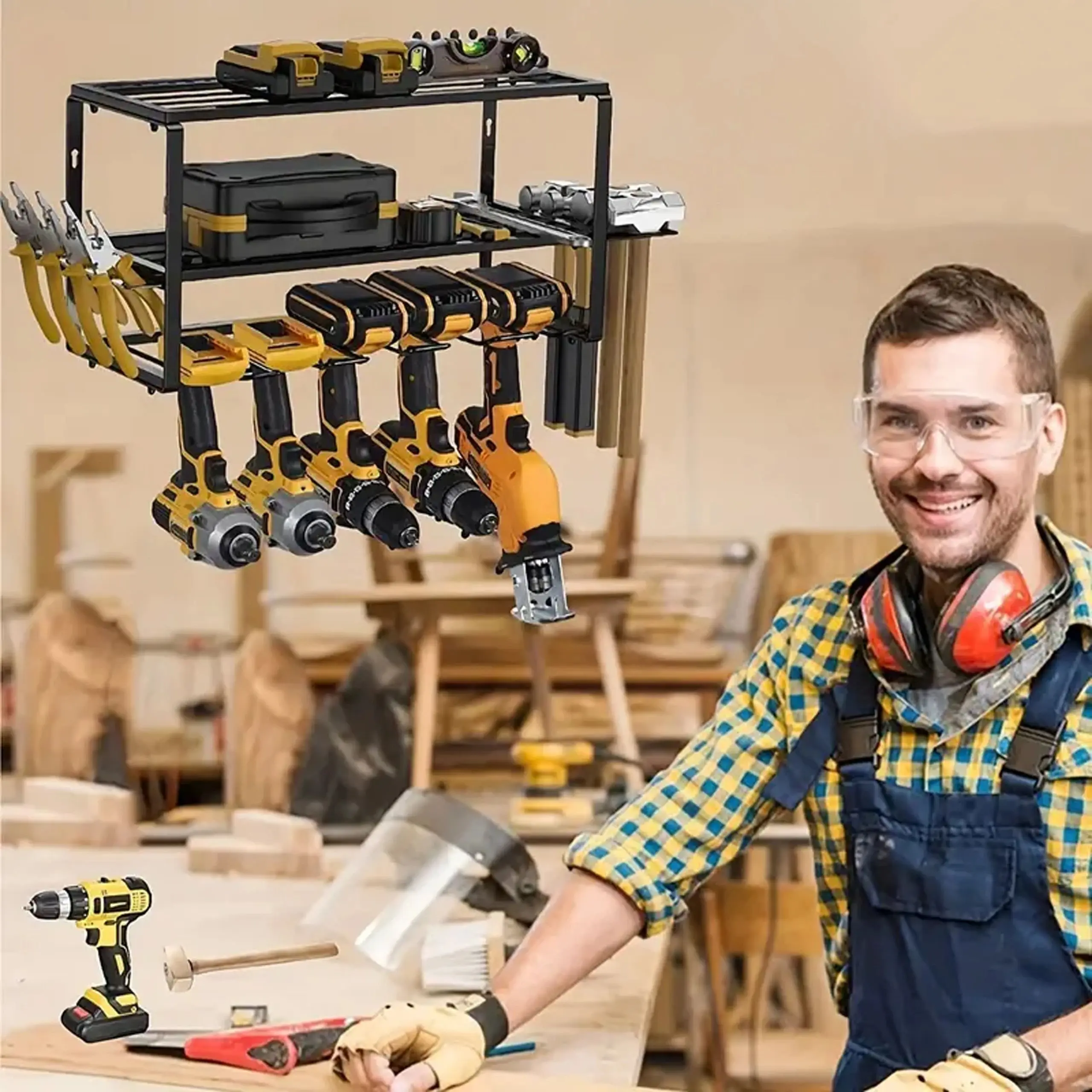 Extralink Garage Shelf, Wall-Mounted Tool Organizer for Power Tools, EXTRALINK EX.73578 5906692573578