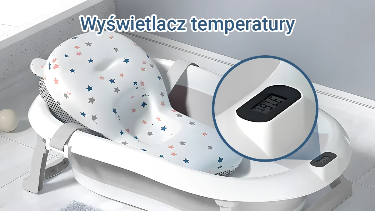 Extralink Kids | Bathtub | grey with LED thermometer, EXTRALINK EX.20987 5907207220987