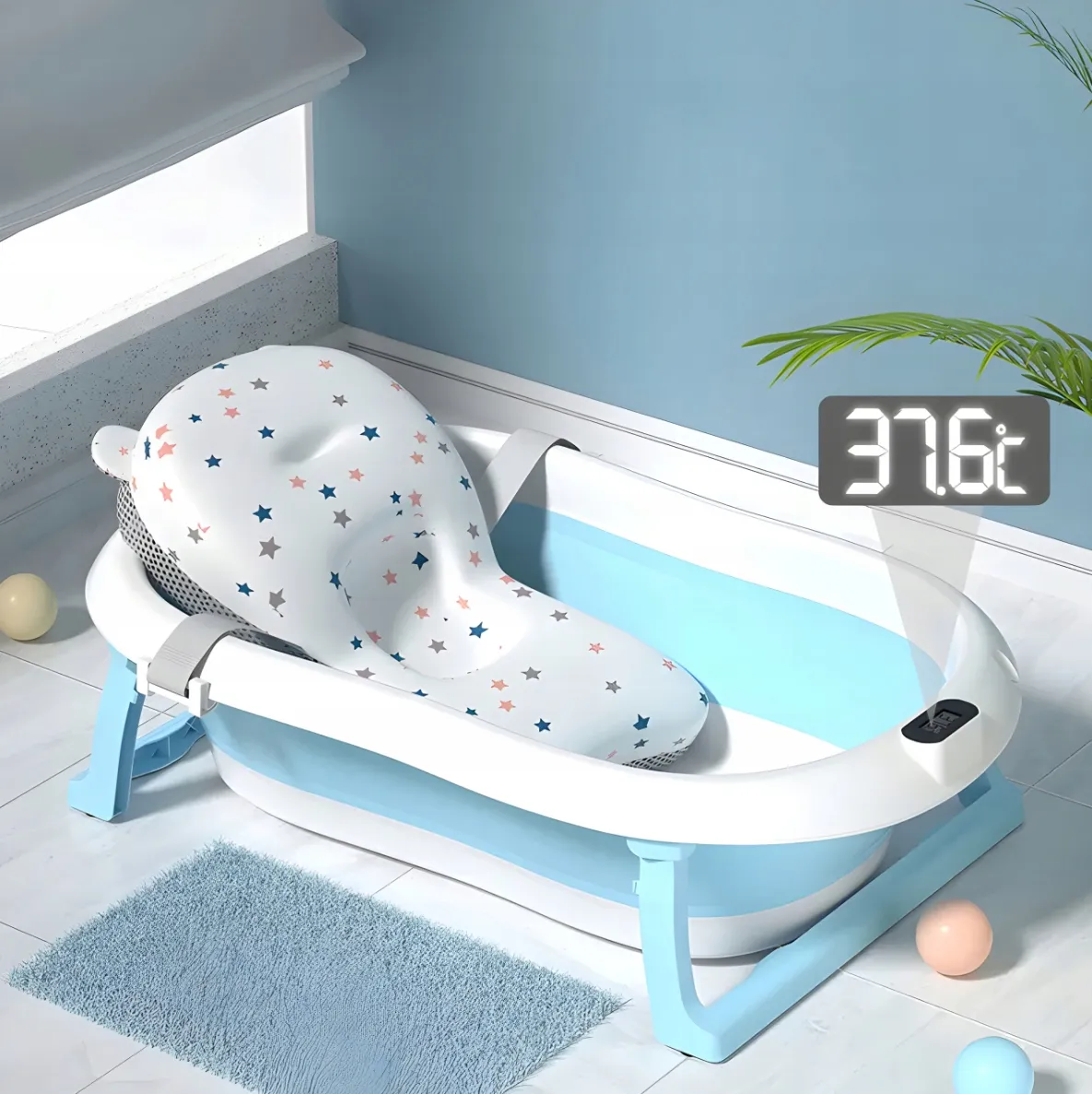 Extralink Kids | Bathtub | blue with LED thermometer, EXTRALINK EX.20994 5907207220994