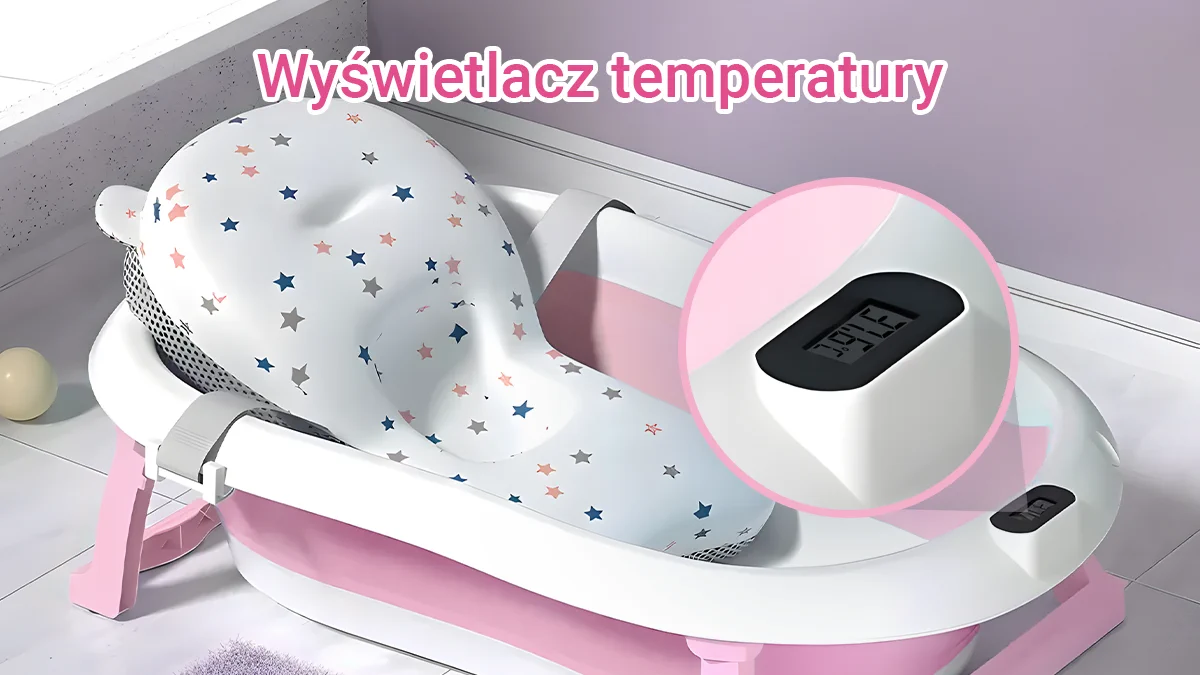 Extralink Kids | Bathtub | pink with LED thermometer, EXTRALINK EX.21007 5907207221007