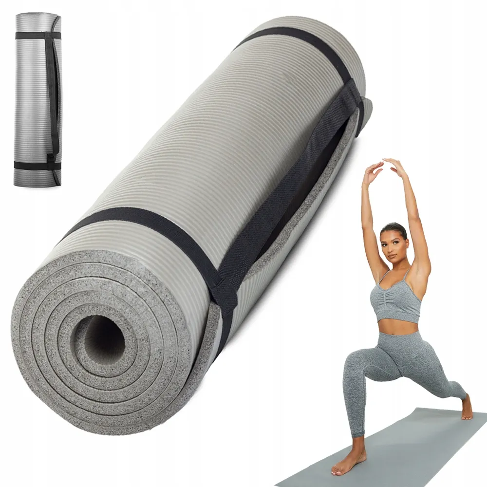 Extralink | Exercise mat | fitness, yoga, aerobics, gray, 180x60cm, EXTRALINK EX.22752
