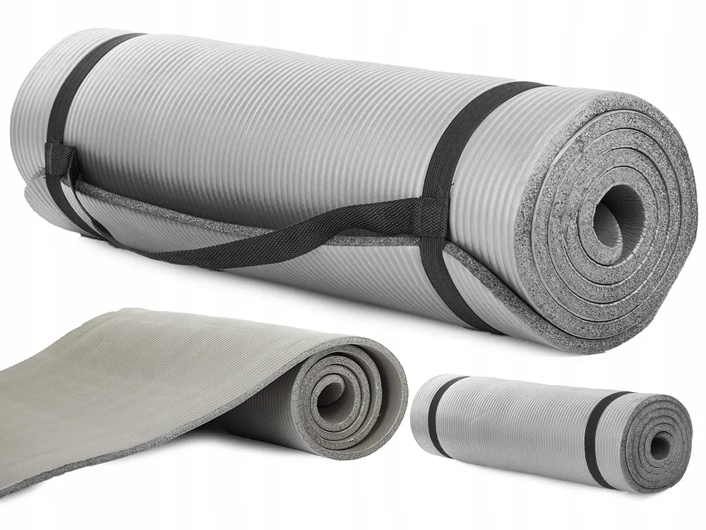 Extralink | Exercise mat | fitness, yoga, aerobics, gray, 180x60cm, EXTRALINK EX.22752