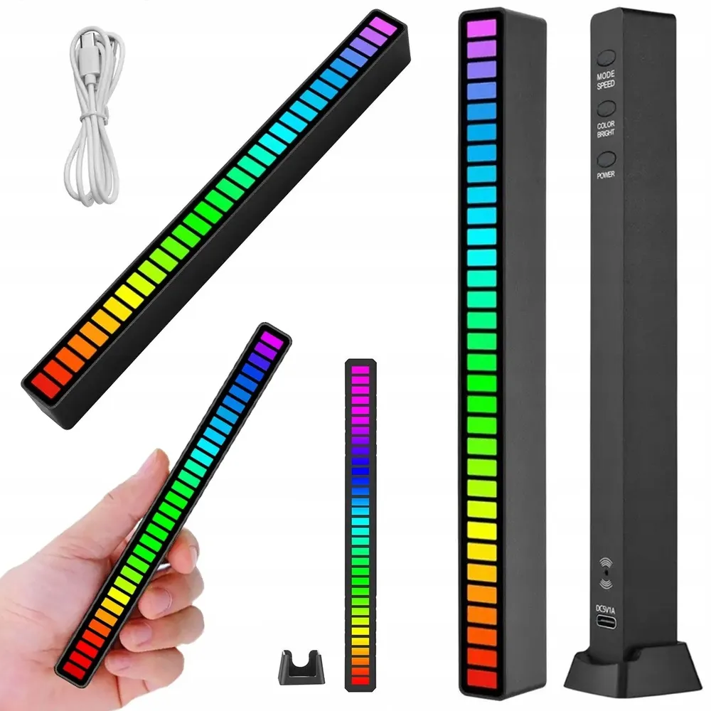 Extralink | RGB USB LED lamp | sound response, battery strip, black, EXTRALINK EX.22783 5907207222783