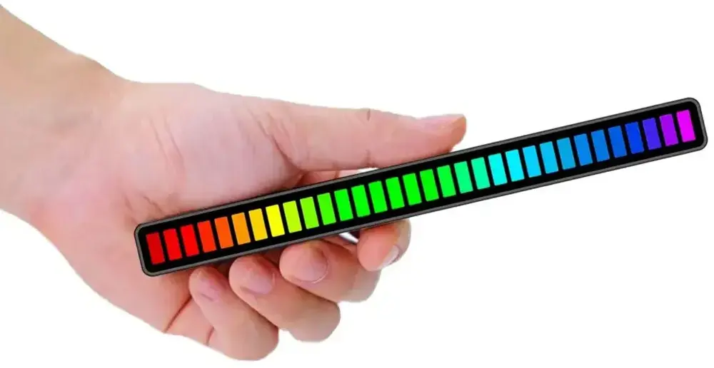 Extralink | RGB USB LED lamp | sound response, battery strip, black, EXTRALINK EX.22783 5907207222783