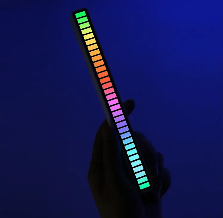 Extralink | RGB USB LED lamp | sound response, battery strip, black, EXTRALINK EX.22783 5907207222783