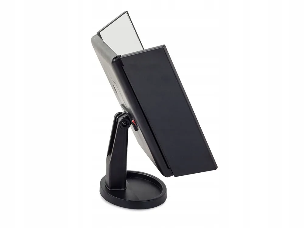 Extralink | Makeup mirror | with magnification, black, extendable, illuminated, with stand, EXTRALINK EX.23803 5907207223803