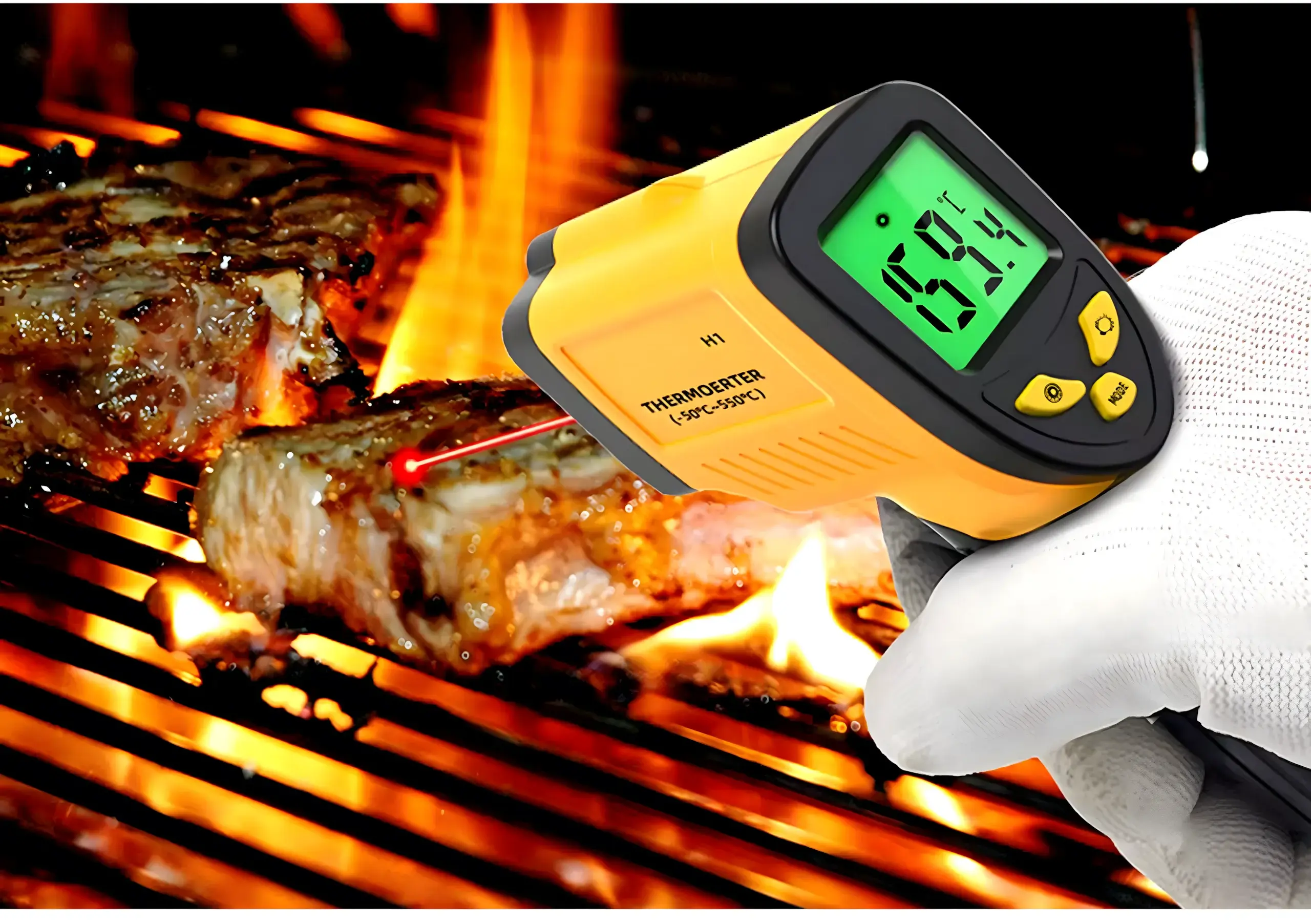 EXTRALINK PIROMETR TERMOMETR LASEROWY BEZDOTYKOWY NA PODCZERWIEŃ EMISYJNOŚĆ -50+550°C - 1397, EXTRALINK EX.23865 5907207223865